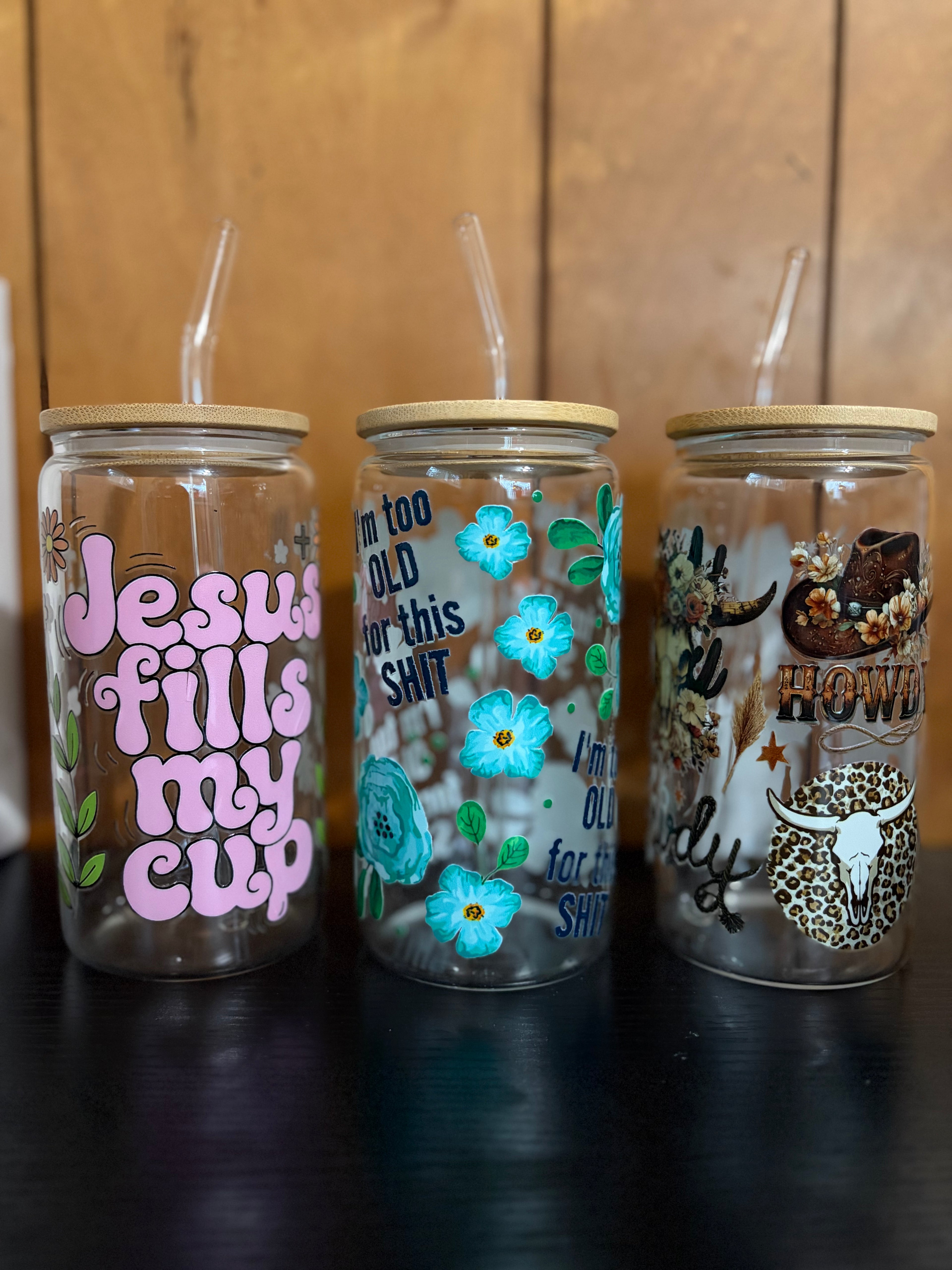 16oz Glass Cups