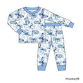 Blue Western Long Sleeve Set