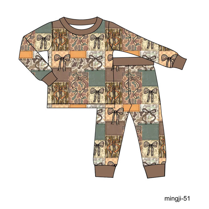 Camo Bows Long Sleeve Set