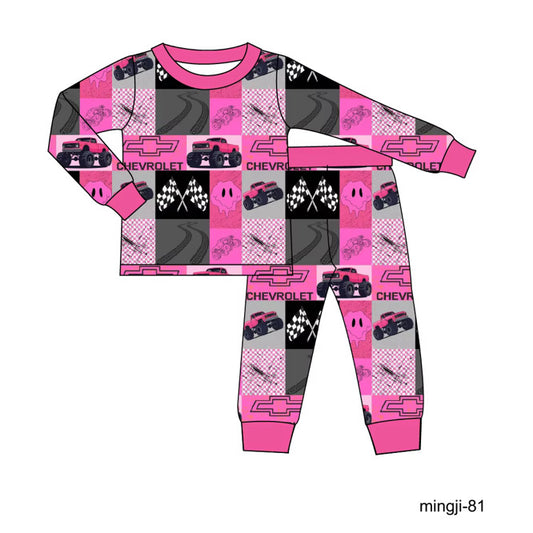 Pink Chevy Long Sleeve Set